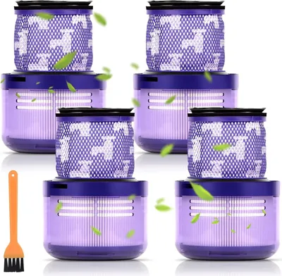 Produktbild von (4 Stück) Ersatzfilter für Dyson Cordless Vacuum V11 V15 SV14 SV22 V11 Animal V11 Torque Drive Vakuum, Ersetzen Sie Teile-Nr. 970013-02, 3 Filter Kit, waschbar und wiederverwendbar