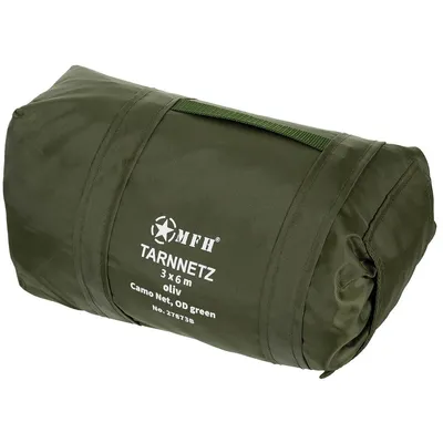 Immagine prodotto di Rete mimetica MFH 6 x 3 m oliva con borsa di trasporto in PVC telone mimetico schermo privacy mimetico NUOVO