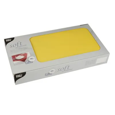 Immagine prodotto di Coperte centrali Papstar gialle della serie Soft Selection 80 x 80 cm