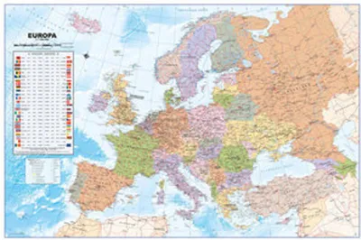 Obrázek produktu pro Politická mapa Evropy 1:10.350.000 jako plakát, němčina, 90x60cm