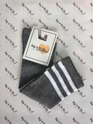Produktbild von Von O La La...! Lange Gestreifte Grau Socken
