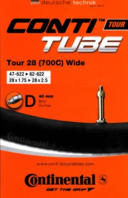 Produktbild von Continental Tour 28 Wide DV 40 mm (47-622/62-622) 28 Zoll Fahrrad Schlauch