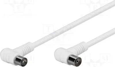 Image de 1 câble de 75Ω, blanc, 11524, câble de connexion Ko, 10 mètres, blindé, double