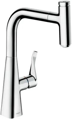 Produktbild von hansgrohe Einhebel-Küchenmischer 240 SELECT METRIS DN 15, mit Ausziehauslauf Edelstahl-Optik