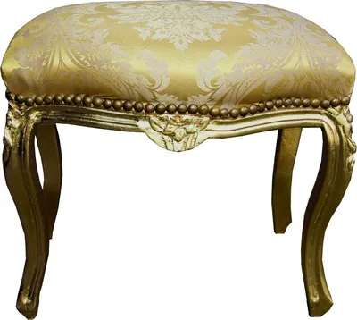 Obrázok produktu pre Casa Padrino Baroque Stool Gold Bouquet Pattern / Gold Medium