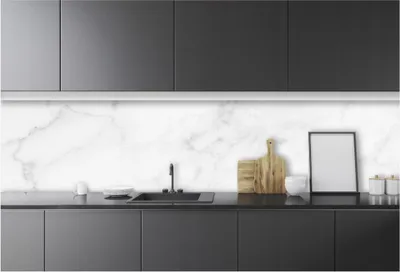Produktbild von Fototapete Küche Abwaschbar Marmor - 250x60 cm Einteilig Premium Küchenrückwand - Inklusive Kleister Modern Küchentapete Fototapeten Vlies Tapete UV-Beständig Montagefertig