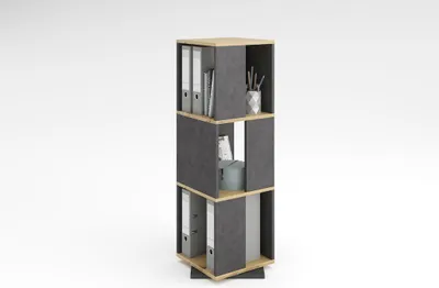 Produktbild von TOWER Regal drehbar 3 Ebenen von FMD Matera / Artisan Oak