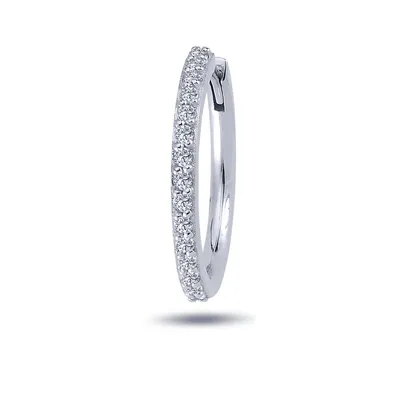 Productafbeelding van Diamant oorbellen voor heren, briljantslijpe, in 14 karaat witgoud