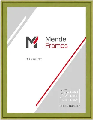 Produktbild von MendeFrames Holzrahmen H120 grün gemasert 10x10 cm Kunstglas