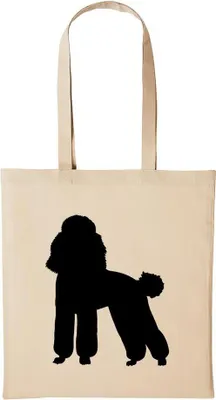Produktbild von Huuraa Baumwollbeutel Pudel Geschenk Einkaufstasche Natural 10 Liter Baumwolle Pudel Accessoire