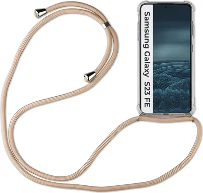 Produktbild von Handykette für Samsung S21 S22 S23 S24 FE Plus Ultra Handyhülle mit Band Hülle Galaxy S23 FE Beige / Braun