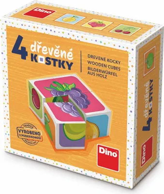 Obrázok produktu pre Ovocie 4 drevené kocky