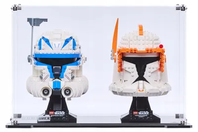 Image de Vitrine noire pour 2 casques LEGO® Star Wars, Marvel Super Heroes, DC