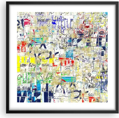 Produktbild von Gerahmtes Poster - Schwarzer Rahmen - Straße Graffiti Wand Wandmalerei - 50x50 cm - Wand Bild - Wanddeko - Wandbilder - Wandposter - Bilderrahmen - Bilder - Kunstdruck - Wandbild - P2BAC50x50-2907