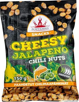 Produktbild von Poppamies Snacks Cheesy Jalapeno Chili Nuts 150g