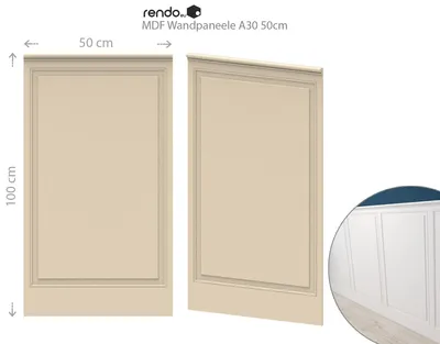 Produktbild von Wandverkleidung Rendo Modell A30 50cm, Dekorative Wandplatten, Wandtäfelung