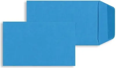Produktbild von Versandtaschen 65x105mm 120g/qm gummiert VE=100 Stück azurblau