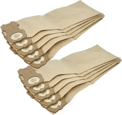 Produktbild von vhbw 10x Staubbeutel kompatibel mit Vorwerk Kobold VK 119, VK 120, VK 121, VK118, VK119, VK120, VK121, VK 118 Staubsauger - 24,3cm x 8,7cm braun