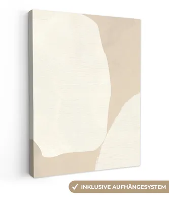 Obrázok produktu pre MuchoWow® - Plátno - Béžové - Abstraktné - Moderné, Fototapeta, Nástenná dekorácia obrazy obývacia izba, 60x80cm