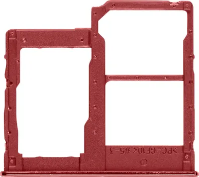 Productafbeelding van Clappio, duale SIM-kaart- en microSD-kaarthouder voor de Samsung Galaxy A41, rood