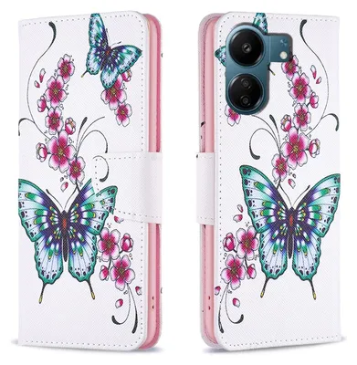 Obrázek produktu pro Pro Xiaomi Redmi 13C Umělá kůže Kniha Mobilní telefon Pouzdro Motiv 1 Obal Pouzdra Ochrana