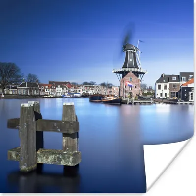 Produktbild von MuchoWow® Poster Wasser - Haus - Haarlem 50x50 cm - Wohnzimmerdekoration