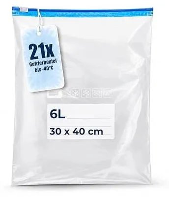 Zdjęcie produktu dla Worki do zamrażania wielokrotnego użytku zamek błyskawiczny 32 szt