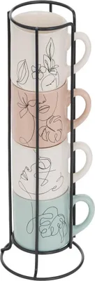 Obrázek produktu pro Atmosphera interior designer - Rack 4 becher gesicht d8,8xp7,2xh25,5cm