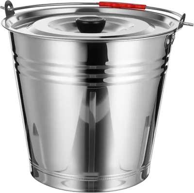 Produktbild von Ascheeimer mit Deckel aus Edelstahl, 8 l für Grill und Küche