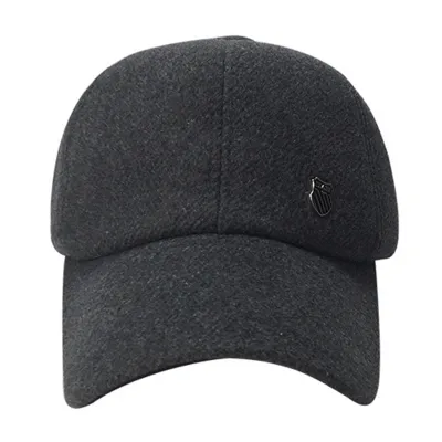 Produktbild von Winter-Baseballmütze für Herren, lange Krempe, einfarbig, winddicht, kältebeständig, mit Ohrenklappen, für kaltes Wetter, Vater-Outdoor-Kappe, Grau