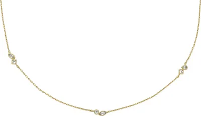 Produktbild von Fossil Halskette Damen Ellis Toi Et Moi Metall Goldfarben JA7287710