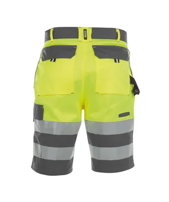 Productafbeelding van Dassy veiligheidskortbroek Venna PESCO61, maat 53, neongeel/cementgrijs
