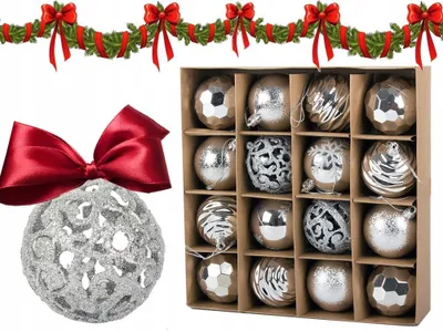 Immagine prodotto di Verk 26100 Set di fiaschette natalizie 16 pezzi argento
