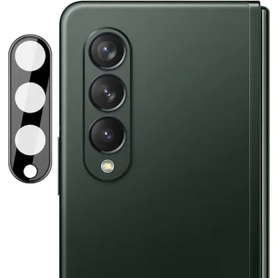 Produktbild von Für Samsung Galaxy Z Fold4 5G 9H Back Kamera Schutz Hart Glas Cover Schwarz