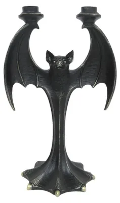 Produktbild von Kerzenleuchter Fledermaus Deko Halloween 35cm