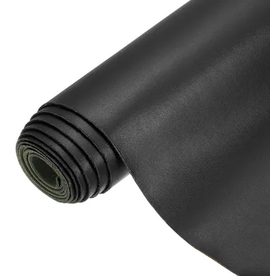 Produktbild von Kunstleder Stoff 1 Meter für DIY-Projekte, Schwarz