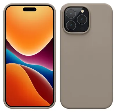 Produktbild von kwmobile Handyhülle für iPhone 14 Pro Max Hülle, für iPhone 14 Pro Max Case - Hülle Silikon - kabelloses Laden - Stone Dust