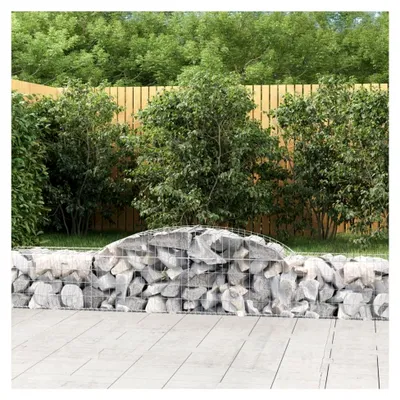 Produktbild von Gabionen mit Hochbogen 4 Stück 300x50x40/60 cm verzinktes Eisen