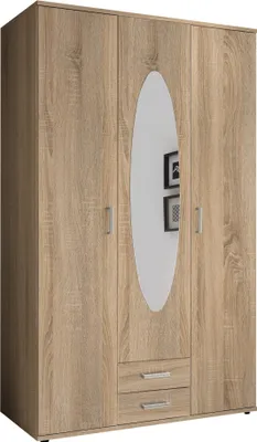 Produktbild von Kleiderschrank >Paul< in Eiche Sonoma Nachbildung - 120x195x55cm (BxHxT)