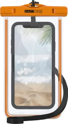 Produktbild von EAZY CASE - wasserdichte Unterwasserhülle, Handyhülle Universal Unterwassertasche, Handy Tasche wasserfest, für alle Smartphones bis 6,7" mit Umhängeband in Orange