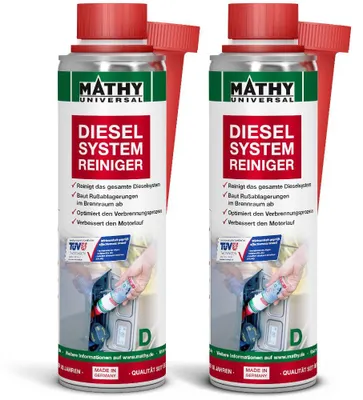 Produktbild von MATHY-D Diesel-Systemreiniger 2 x 250 ml - Diesel-Additiv für Kraftstoffsystem, Brennraum & Ventile