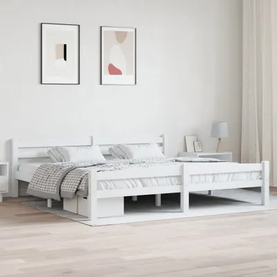 Image de Maison Exclusive - Lit en bois massif Pin blanc 200x200 cm