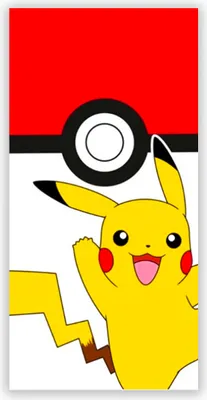 Image de Serviette de bain en coton Pokemon Pikachu Pokeball