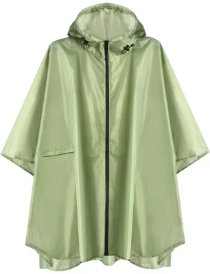 Produktbild von ANYOO Wasserdicht Radfahren Regen Poncho Portable Leichte Regenjacke Mit Kapuze