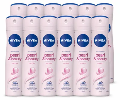 Produktbild von 12 x NIVEA Deodorant Spray Pearl & Beauty 150 ml - Vorteilspackung - 12 Stücke