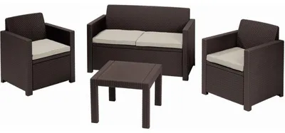 Produktbild von Allibert Alabama Gartenmöbel-Set – braun