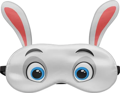 Produktbild von Schlafmaske Reise Relax Augen Abdeckung Bett Emoji Nickerchen Augenbinde Weißes Kaninchen