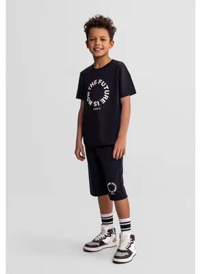 Produktbild von Minoti T Shirt Baumwolle Schwarz Gr. 140 für Jungen