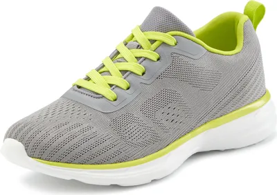 Produktbild von LASCANA Sneaker Freizeitschuh, Halbschuh, Turnschuhe, grau/lime Größe 41