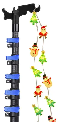Teleskopstange mit Haken für Weihnachtsbeleuchtung, 4,7-24 Fuß